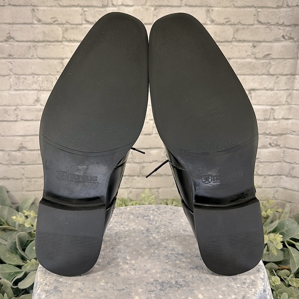 Stacy Adams - Black Leather Semi-Round Cap-Toe Dress Oxfords Mens 12M🖤VGUC - Picture 10 of 13